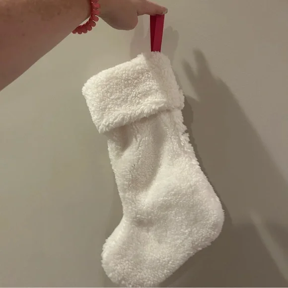 PINK Victoria's Secret Festive White and Pink Stocking - Picture 5 of 5